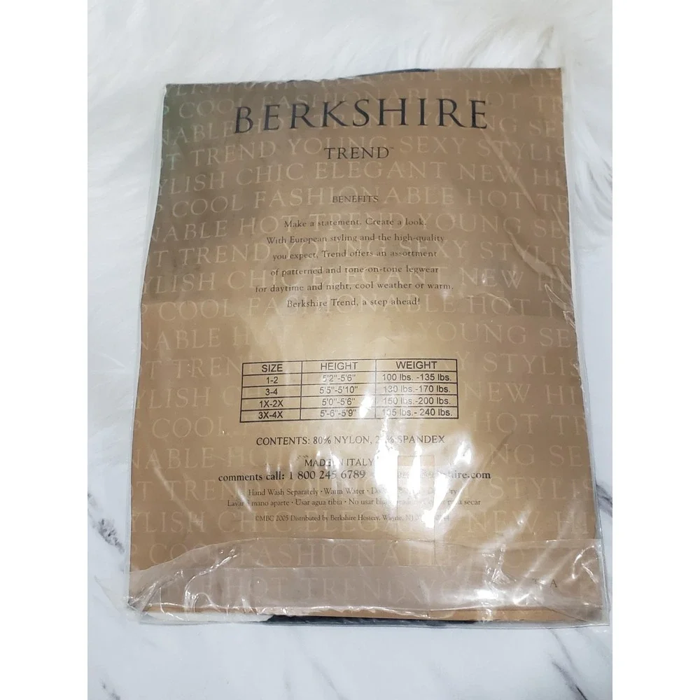 VTG 2005 Trend Berkshire AZTEC BOHO CUTOUT black pantyhose size 3/4 whimsical